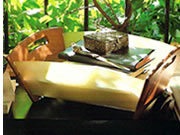 vassoio legno plexiglass